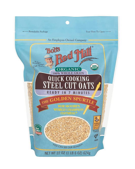 Bob's Red Mill Organic Quick Cook Steel Cut Oats, 22 oz