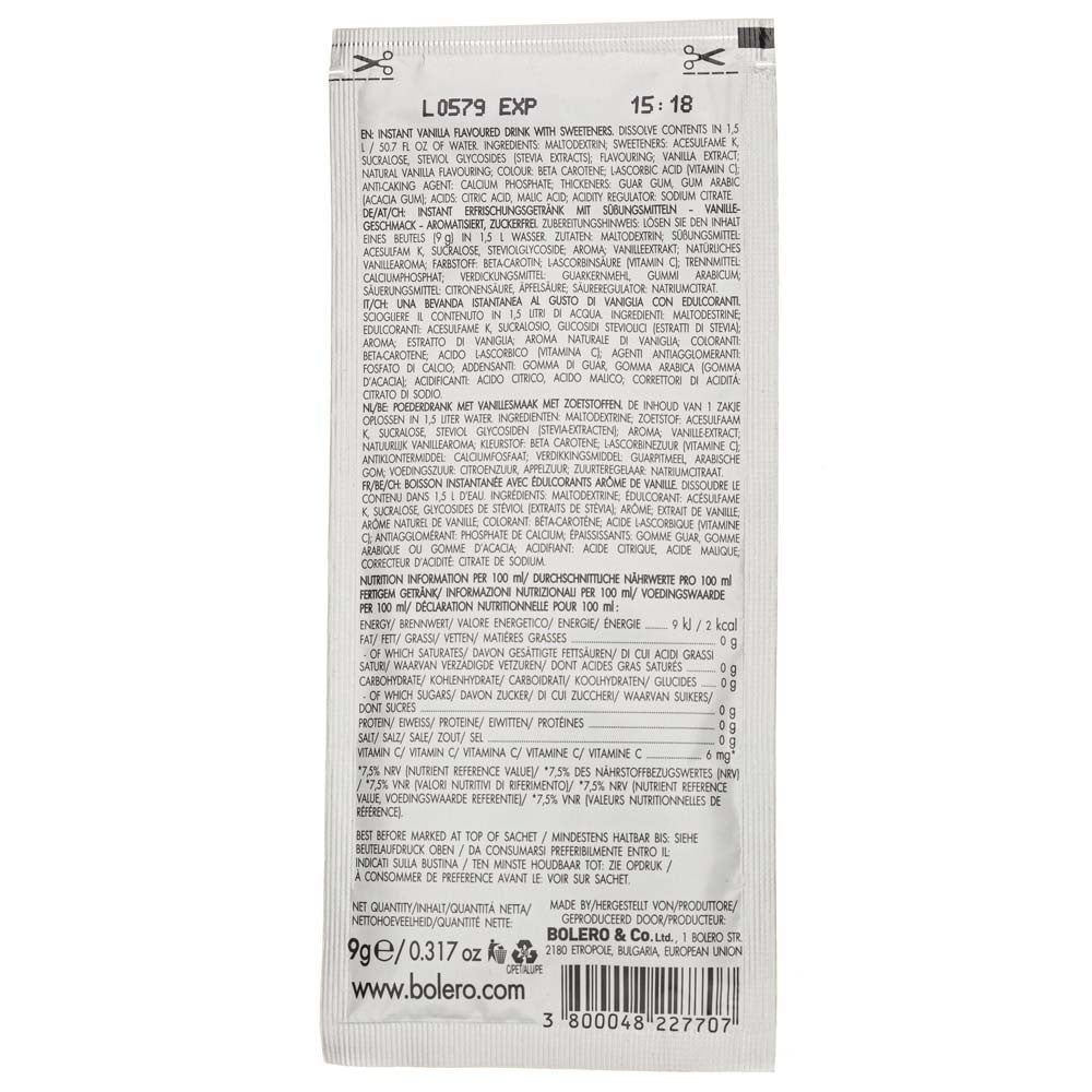 "Bolero" greitasis gėrimas su vanile - 9 g