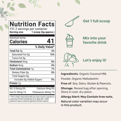 Micro Ingredients Organic Coconut Milk Powder