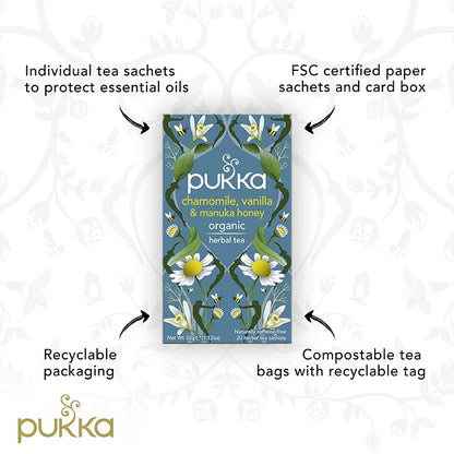 Pukka Chamomile, Vanilla & Manuka Honey 20 Tea Bags