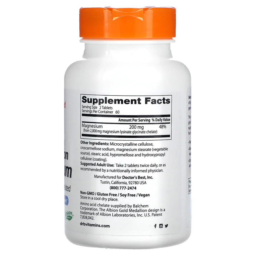 Doctor's Best High Absorption Magnesium Tablets 120