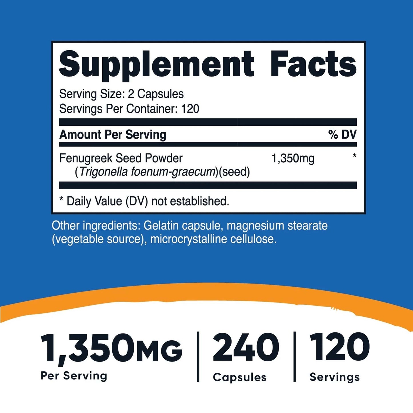 Nutricost nutricost 675 mg Fenugreek Capsules (12/CS)