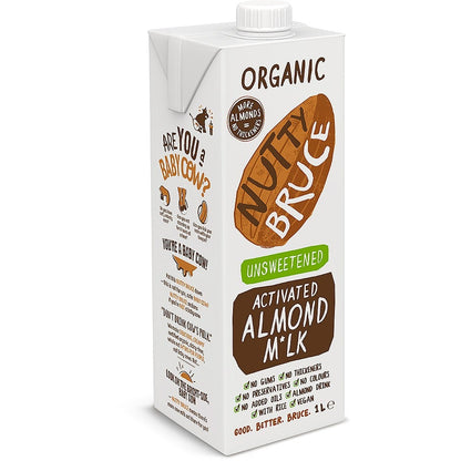 Nutty Bruce Activated Unsweetened Almond M*lk 1Ltr