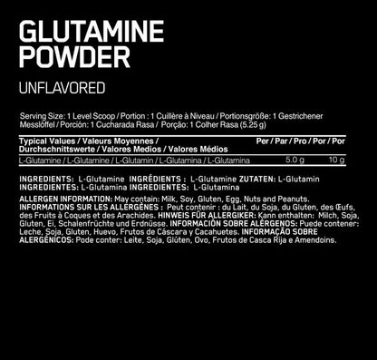OPTIMUM NUTRITION GLUTAMINE POWDER 630G