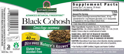 Nature's Answer Alcohol-Free Black Cohosh Root Extract - 30ml