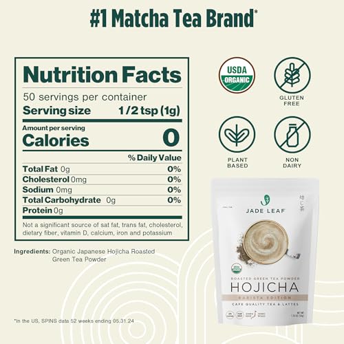 Jade Leaf Matcha Organic Hojicha Powder – Barista Edition, Authentic Japanese Roasted Matcha