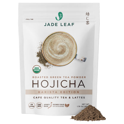 Jade Leaf Matcha Organic Hojicha Powder – Barista Edition, Authentic Japanese Roasted Matcha