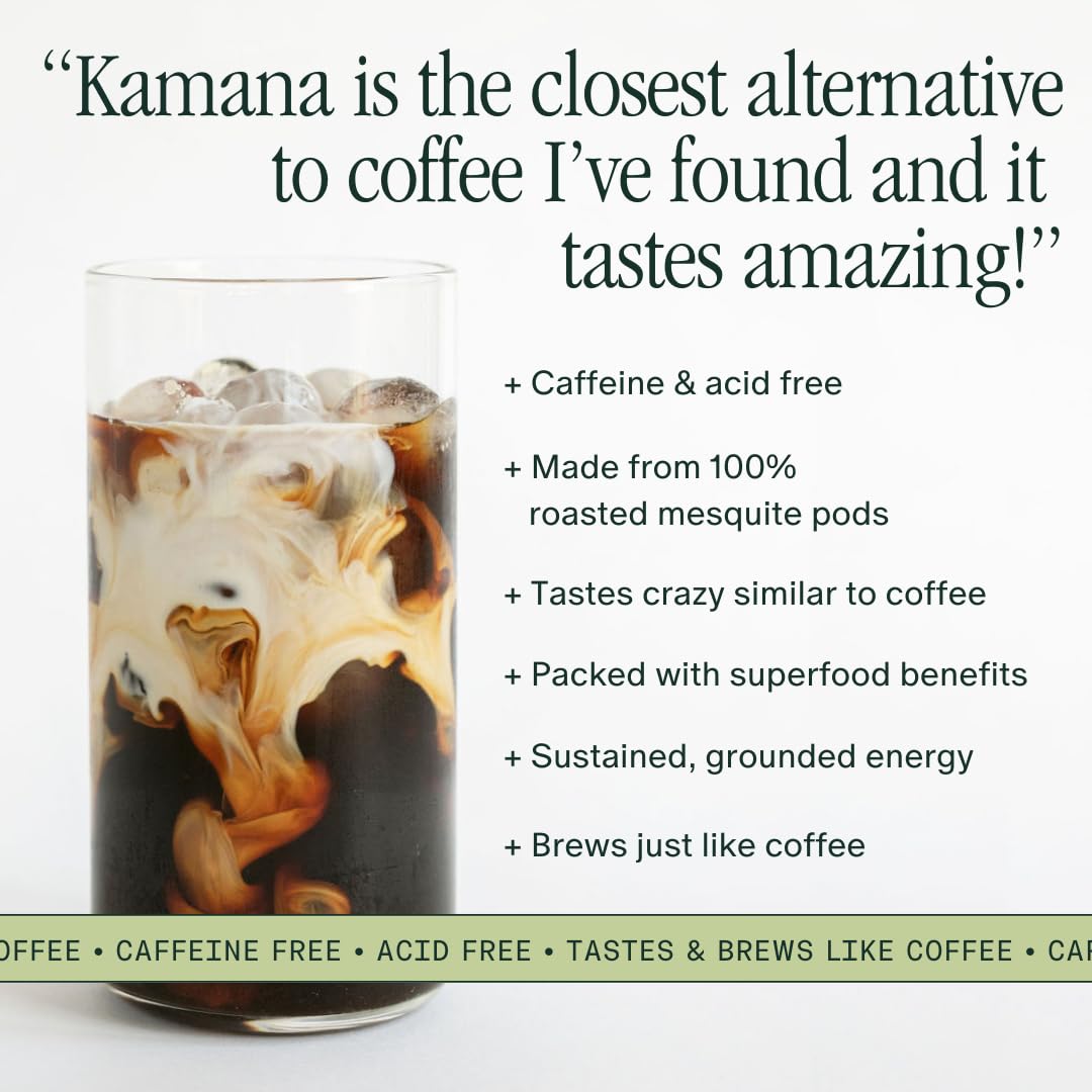 Kamana Caffeine Free Mesquite Coffee Alternative – 28 Servings, Medium Roast