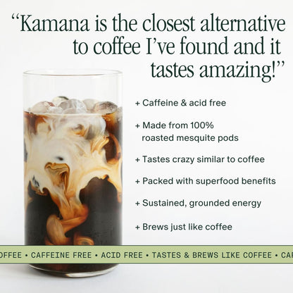 Kamana Caffeine Free Mesquite Coffee Alternative – 28 Servings, Medium Roast