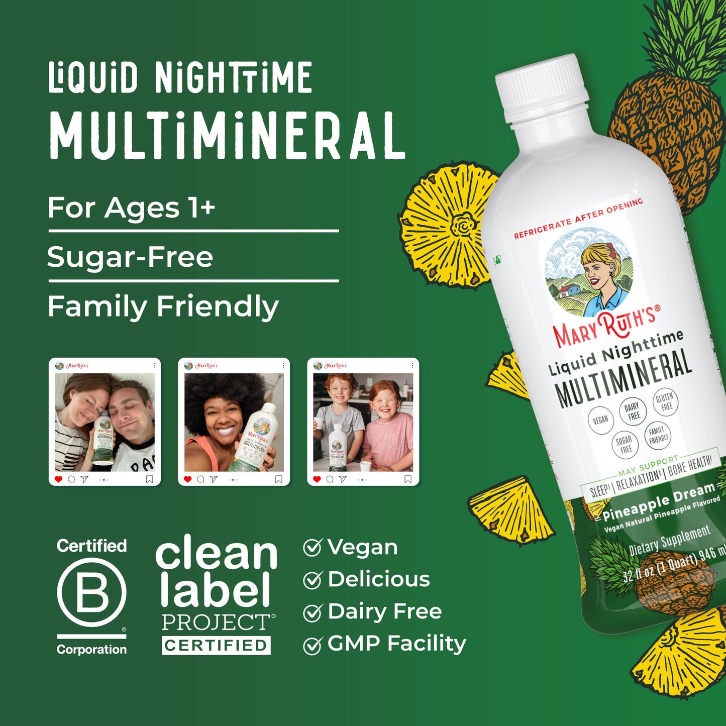 Liquid Nighttime Multimineral (Pineapple)