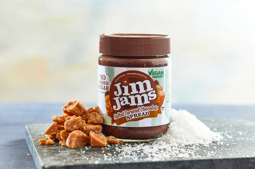 JIM JAMS Vegan No Added Sugar Salted Caramel Chocolate Spread