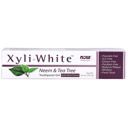 NOW - Xyli-White Neem & Tea Tree Toothpaste Gel - Mint