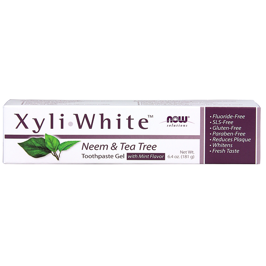 NOW - Xyli-White Neem & Tea Tree Toothpaste Gel - Mint