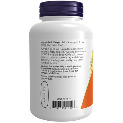 Now Pumpkin Seed Oil 1000mg Softgels 100