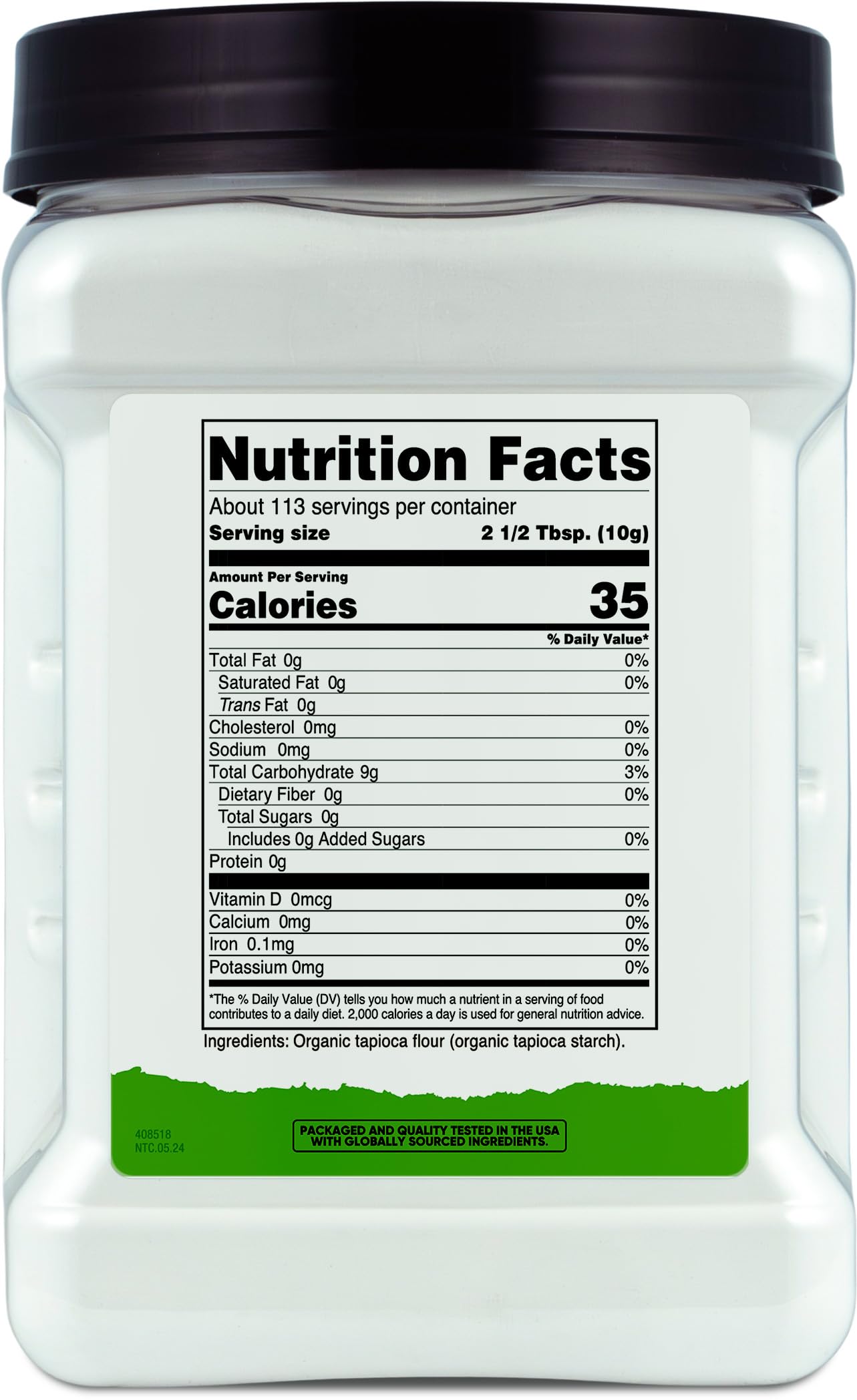 Nutricost Organic Tapioca Flour 2.5 lb – Gluten-Free, Non-GMO, Vegan