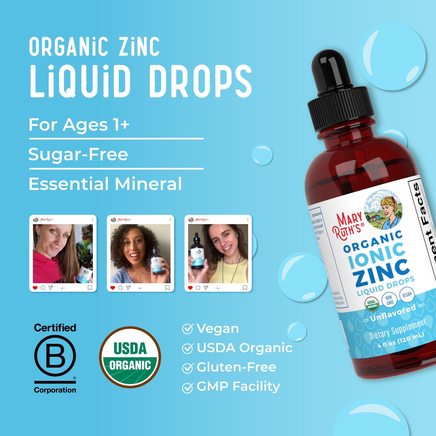 Organic Ionic Zinc Liquid Drops
