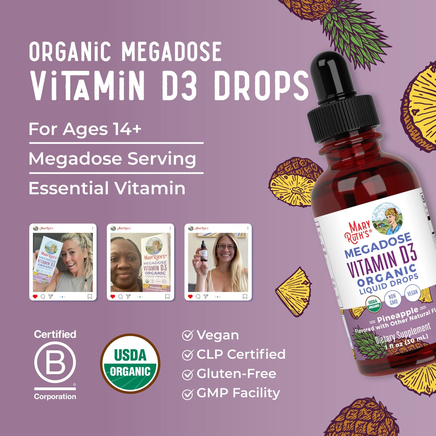 Megadose D3 Organic Liquid Drops