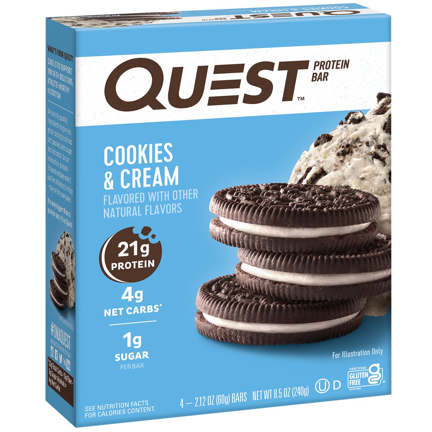 Quest Cookies & Cream Protein Bars