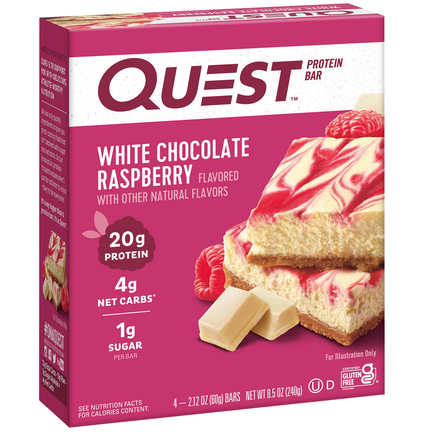 Quest White Chocolate Raspberry Protein Bars