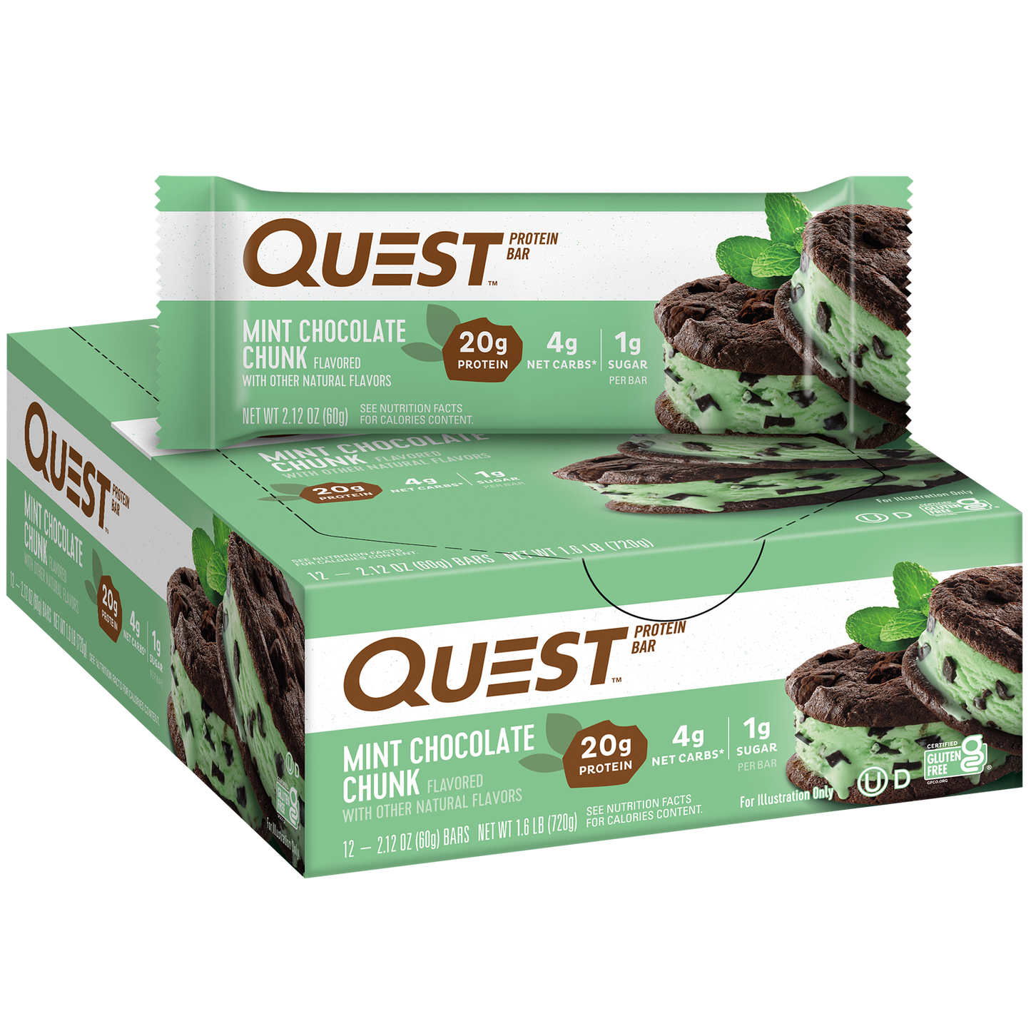 Quest Mint Chocolate Chunk Protein Bars