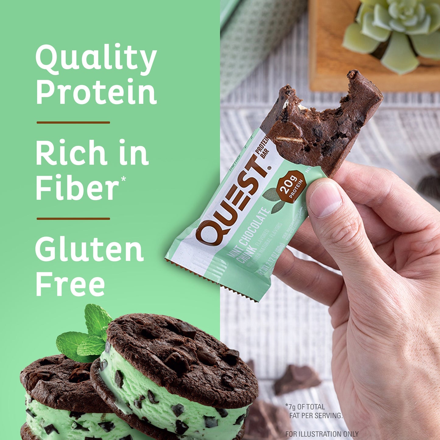 Quest Mint Chocolate Chunk Protein Bars