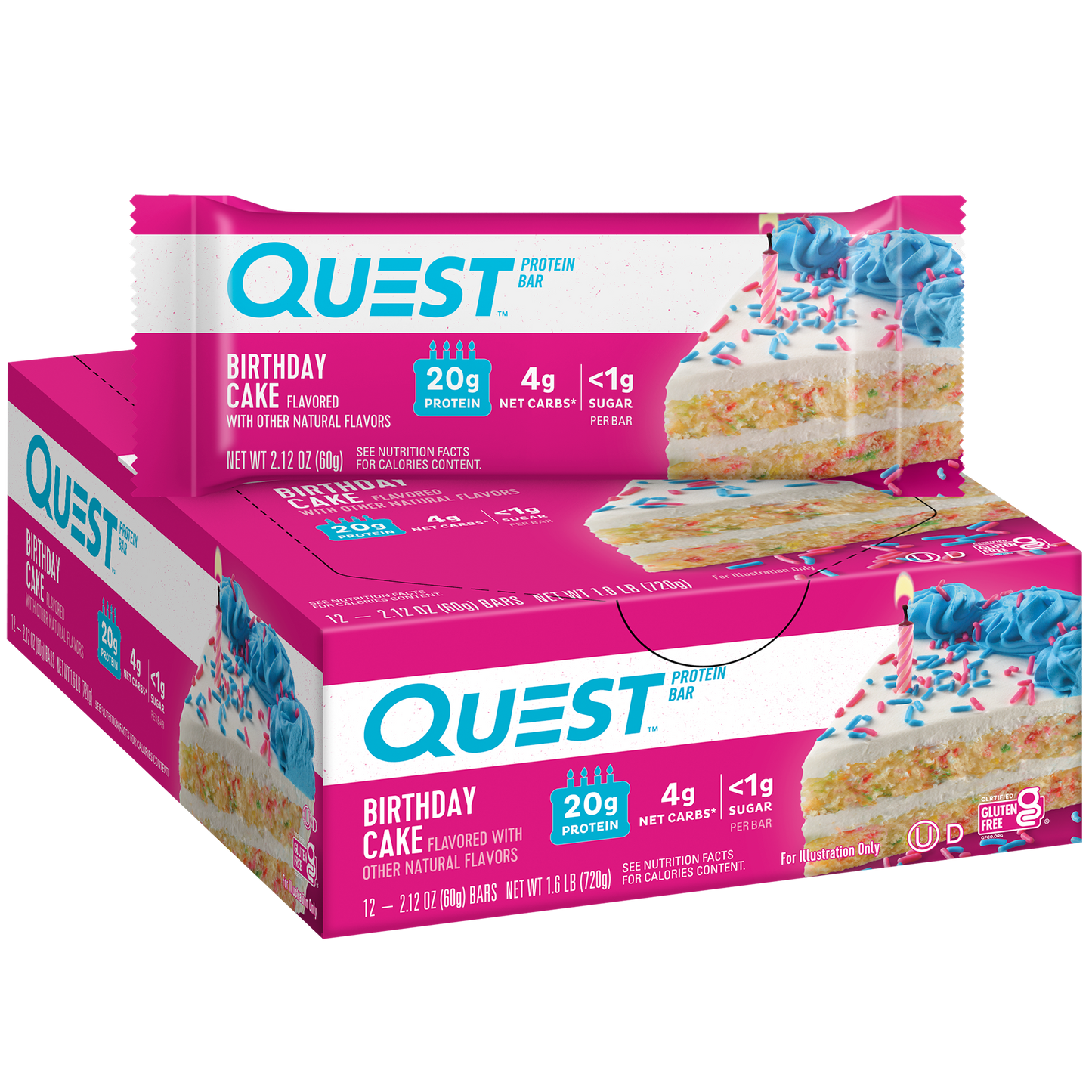 Quest Birthday Cake Protein Bars