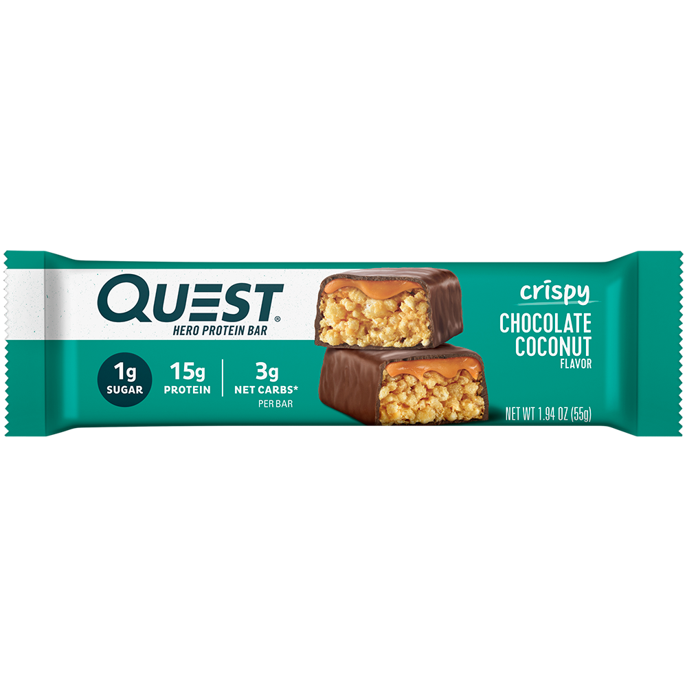 Quest Chocolate Coconut Crispy Hero Protein Bars