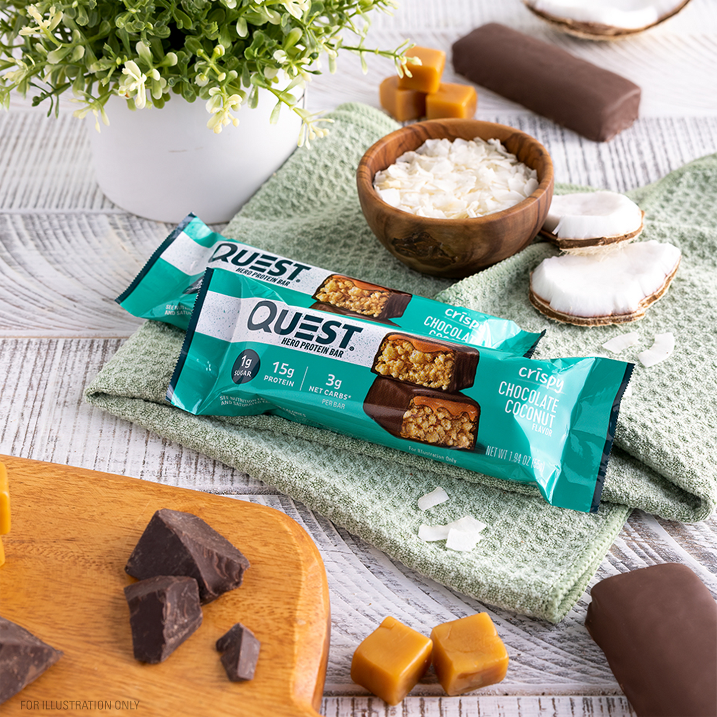 Quest Chocolate Coconut Crispy Hero Protein Bars