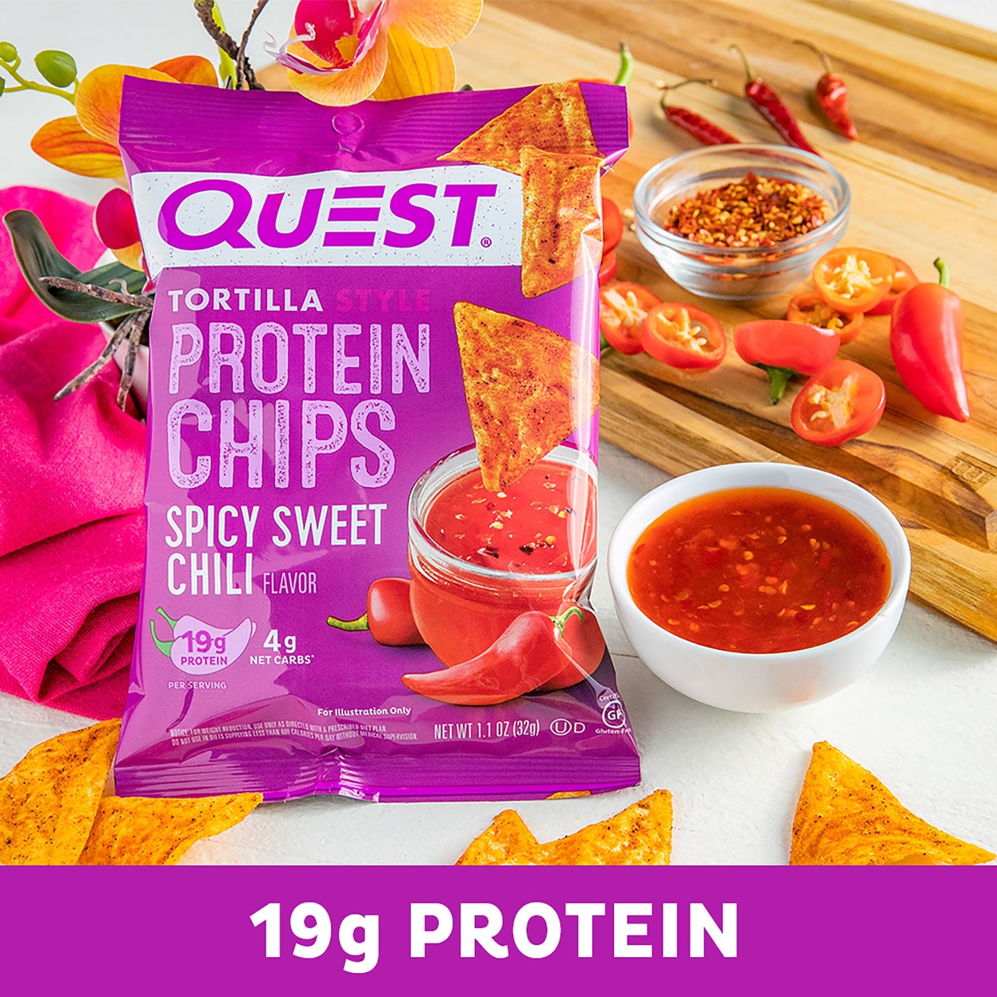 Quest Spicy Sweet Chili Tortilla Style Protein Chips