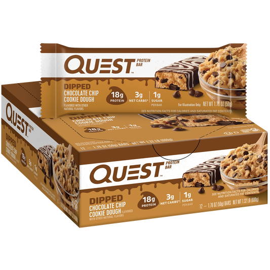 Quest Dipped Chocolate Chip Cookie Dough Protein Bar