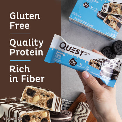 Quest Dipped Cookies & Cream Protein Bars