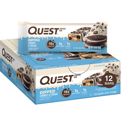 Quest Dipped Cookies & Cream Protein Bars