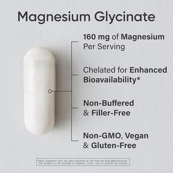 Sports Research Magnesium Glycinate (Chelated)-180capsules
