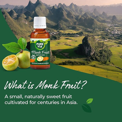 Pure Via Monk Fruit Infusion - Natural Sweetener Drops-30ml