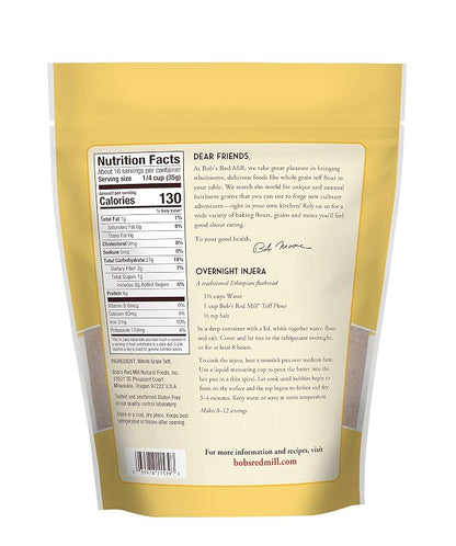 Bob's Red Mill Whole Grain Teff Flour - 567g (20 oz)