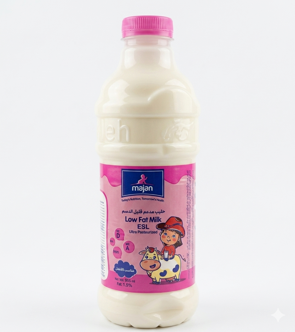 Majan Low Fat Milk ESL (Ultra Pasteurized) 955ml