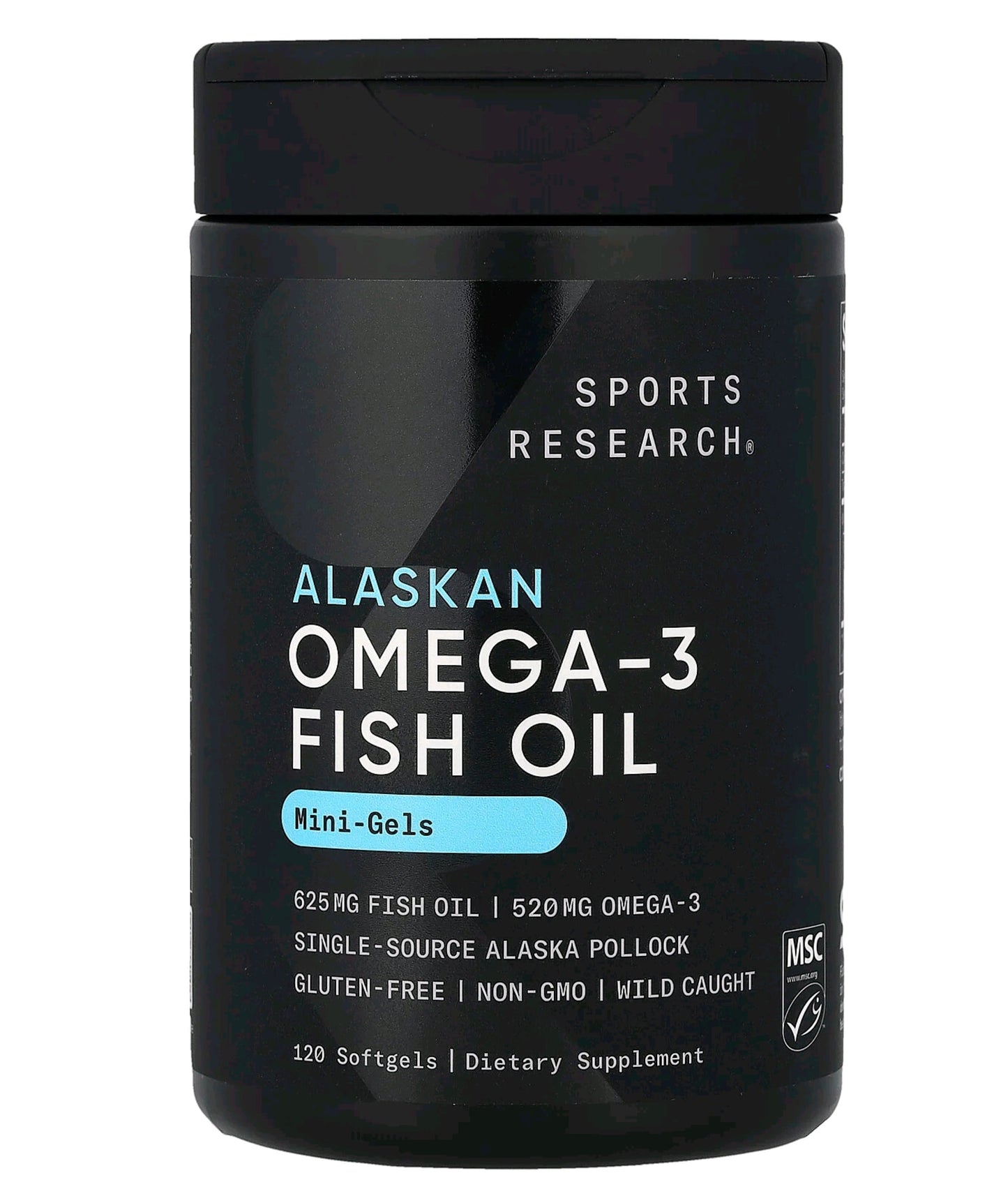 Sports Research Alaskan Omega-3 Fish Oil Mini-Gels-120softgels