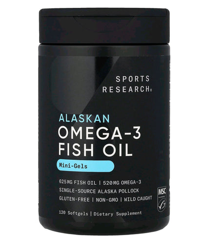 Sports Research Alaskan Omega-3 Fish Oil Mini-Gels-120softgels