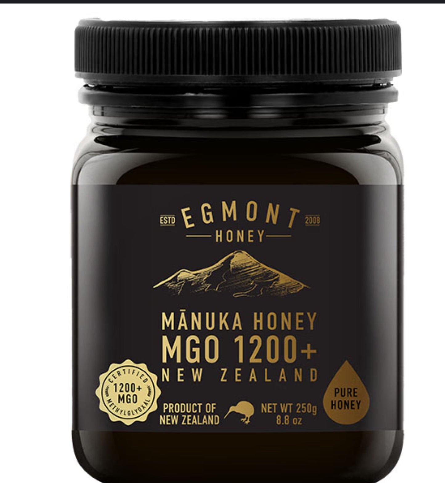 Egmont Honey – Limited Release MGO 1200+ Mānuka Honey (250g)