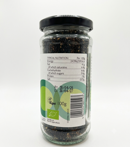 Clearspring Organic Toasted Black Sesame Seeds (Irigoma)_100g