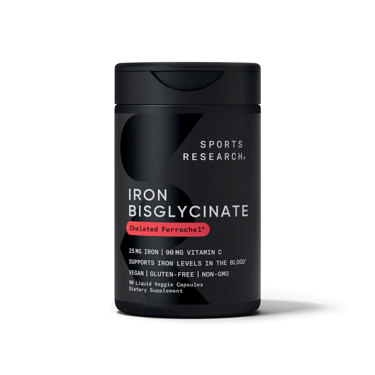 Sports Research Iron Bisglycinate - Chelated Ferrochel-90