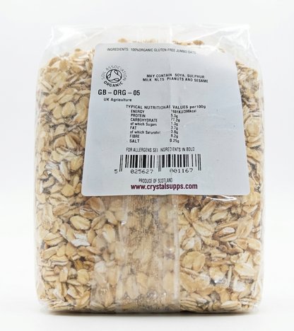Crystal Organic Gluten-Free Jumbo Oats | 1kg