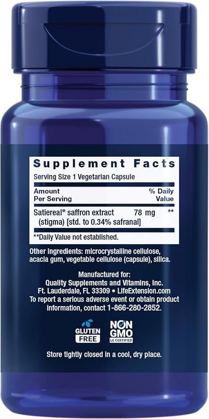 Life Extension Optimized Saffron (60 Vegetarian Capsules)
