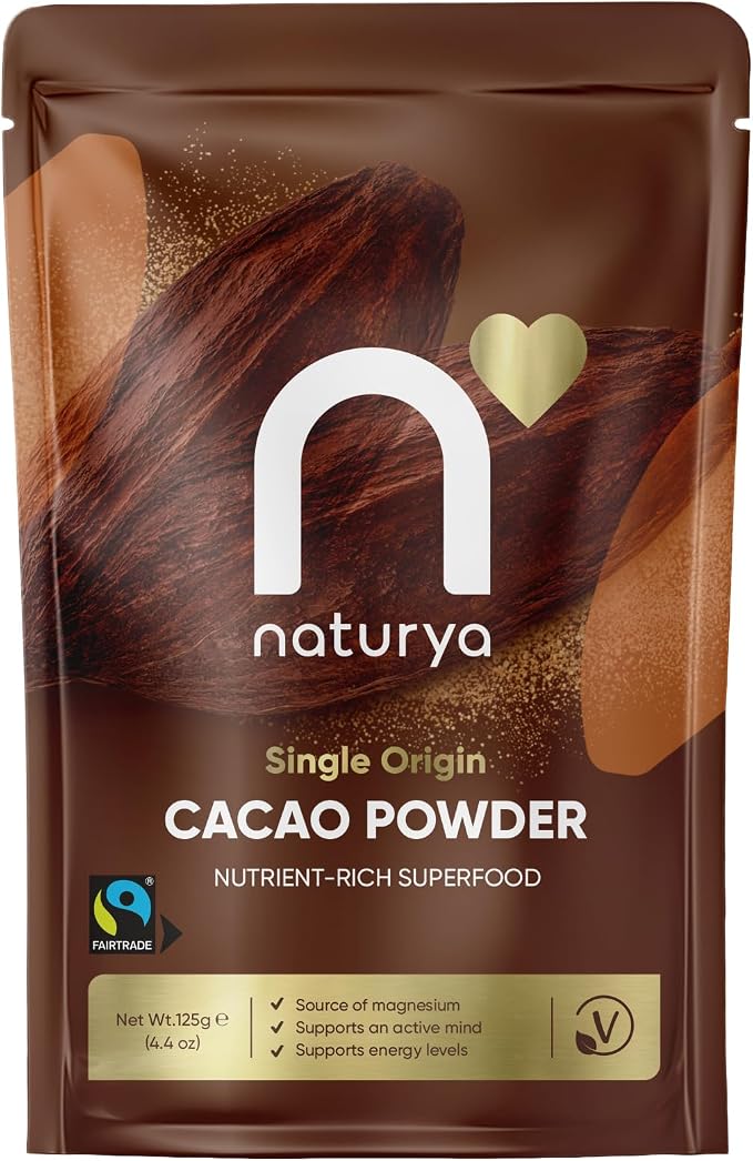 Naturya Single Origin Cacao Powder - Nutrient-Rich Superfood (125g)
