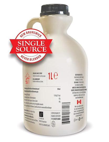 47° North Canadian Organic Maple Syrup Very Dark, 1L, Single Source, Grade