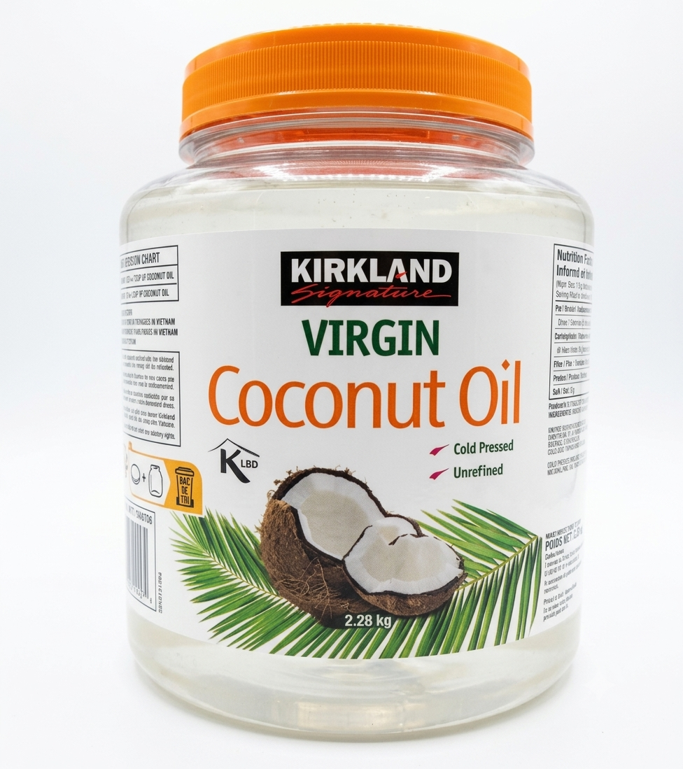 Kirkland Coconut Oil Unrefined Virgin Cold Pressed 100% Pure 2.38kg Tub