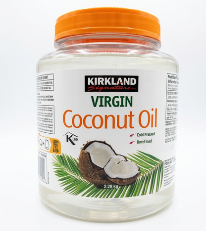 Kirkland Coconut Oil Unrefined Virgin Cold Pressed 100% Pure 2.38kg Tub