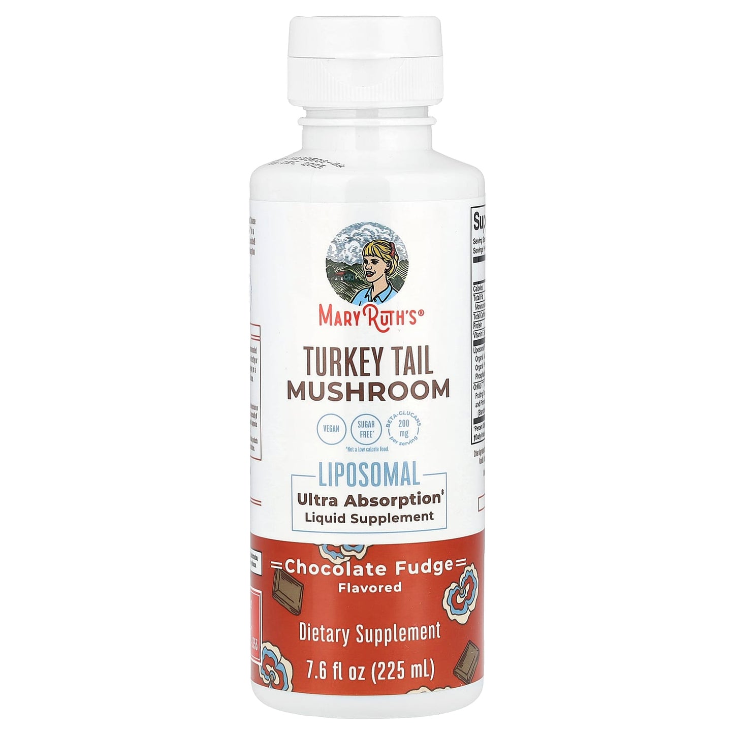 MaryRuth's Liposomal Turkey Tail Mushroom Liquid Supplement - Chocolate Fudge