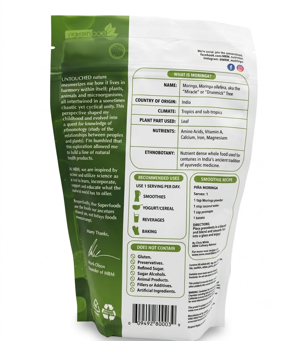 Organic Moringa Leaf Powder
