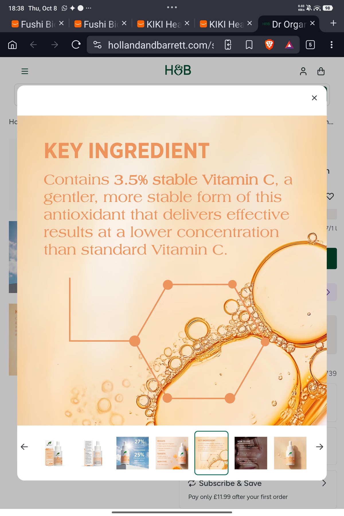 Dr. Organic BOOST Brightening Vitamin C Serum (3.5% Stable Vitamin C)
